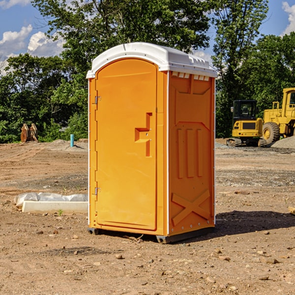 can i customize the exterior of the portable restrooms with my event logo or branding in De Lamere